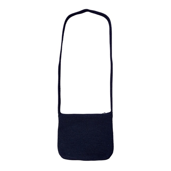 The Sak Crochet Purse Original Black Shoulder Crossbody Bag Zipper Boho - Picture 1 of 8